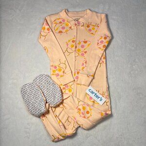 Carter’s Toddler Girl Footed Sleeper Pajamas 2T NWT Ladybug